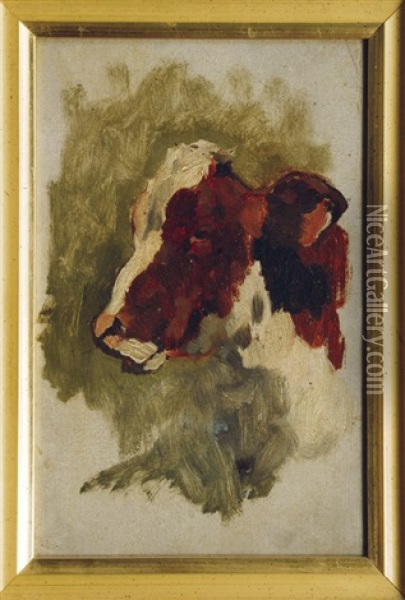 Cow Oil Painting - Thomas Herbst