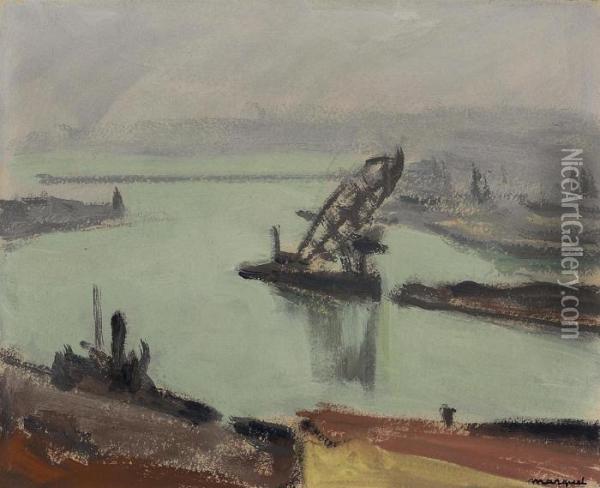 Le Port Dans L'orage, Alger Oil Painting - Albert Marquet