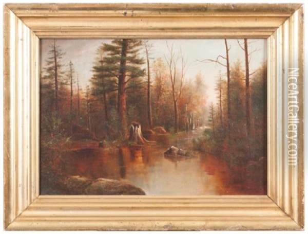 River Walk Oil Painting - Raymond Dabb Yelland