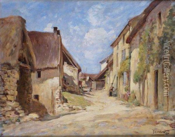Rue De Village Oil Painting - Antoine Emile Plassan