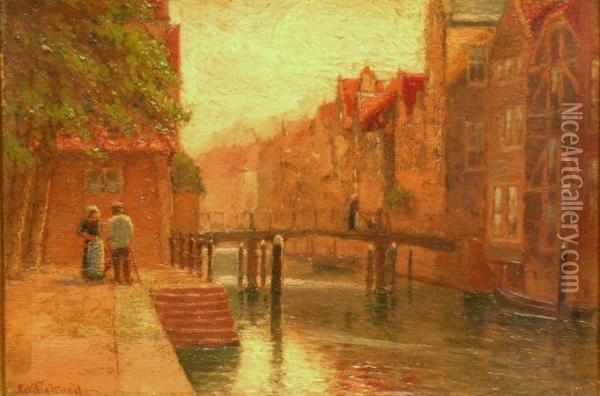 Dordrecht Oil Painting - Evelyn Bicknell