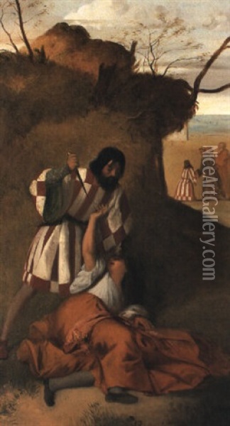 Saint Antoine Ressuscitant Une Femme Tu,e Par Son Mari Oil Painting - Edgar Degas