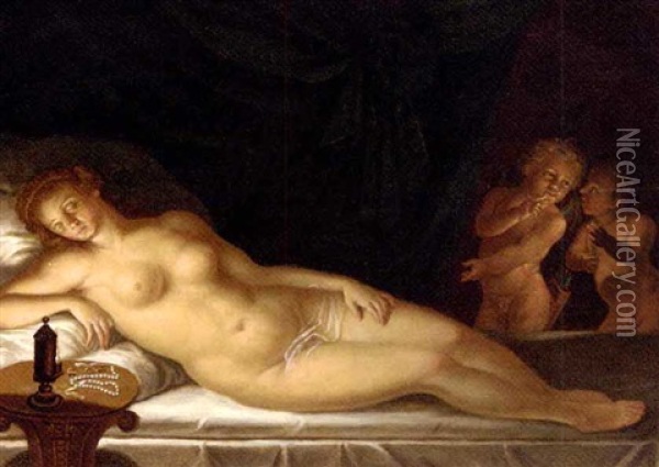 Sleeping Venus Oil Painting - Karl Pavlovich Bryullov