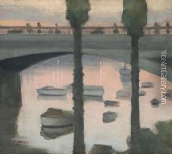 Princes Bridge Oil Painting - Clarice Marjoribanks Beckett