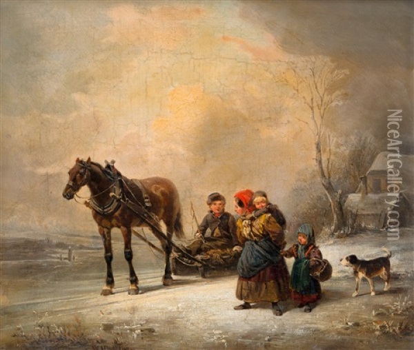 Journey Oil Painting - Wilhelm Alexander Meyerheim
