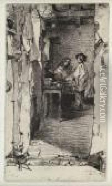 Rag Gatherers Oil Painting - James Abbott McNeill Whistler