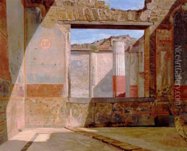Hus I Pompei Oil Painting - Enrico Gaeta