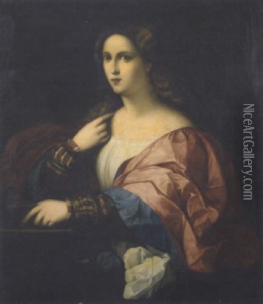 La Bella Oil Painting - Jacopo Palma il Vecchio