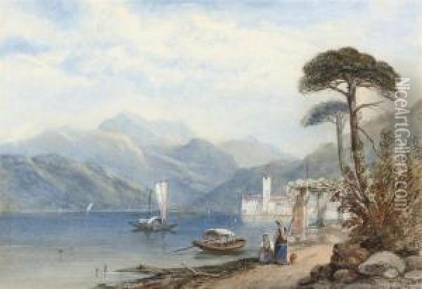 Austrian Lake Scenes (one Illustrated) Oil Painting - Henry G. Gastineau