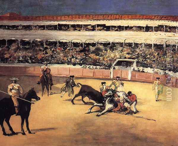 Bull Fighting Scene Oil Painting - Edouard Manet
