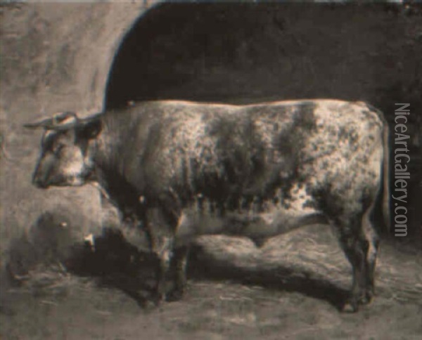 A Bull Oil Painting - Rosa Bonheur