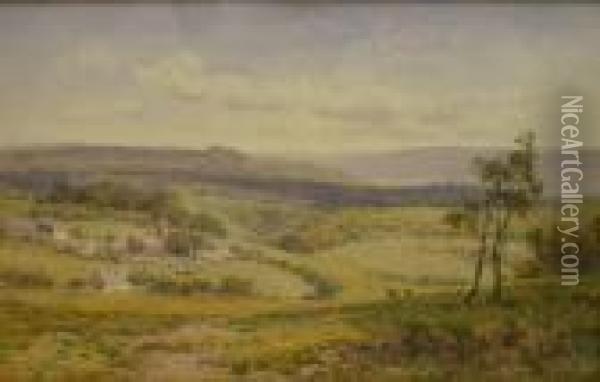 The Village Of Shirwell North Devon Oil Painting - Arthur Suker