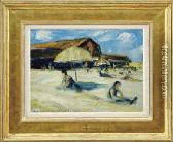 Ogunquit Beach Ii Oil Painting - Charles Herbert Woodbury