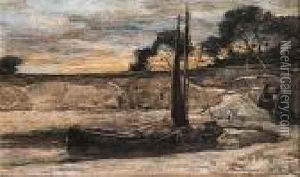 Zandafgraving Oil Painting - Willem de Zwart