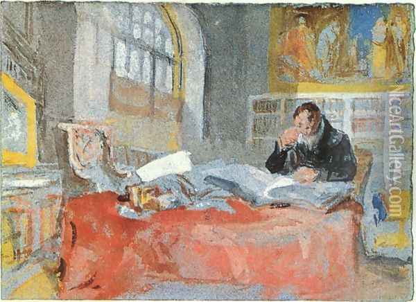 Turner in his studio Oil Painting - Joseph Mallord William Turner