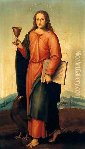St John the Evangelist Oil Painting - Juan De (Vicente) Juanes (Masip)