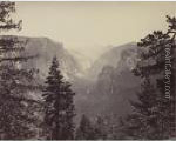 Yosemite Valley, No. 4 Oil Painting - Carleton E. Watkins