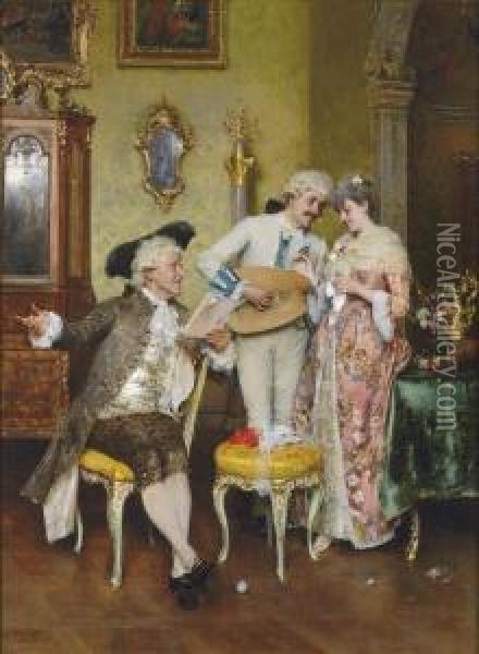 A Song Of Love Oil Painting - Federico Andreotti