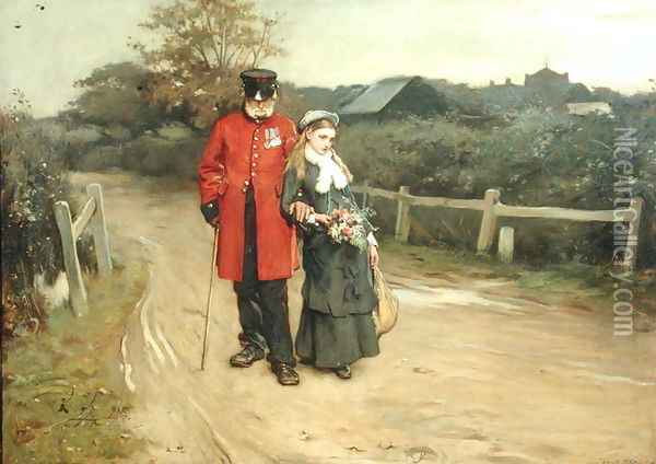 Going Home Oil Painting - Frank Holl