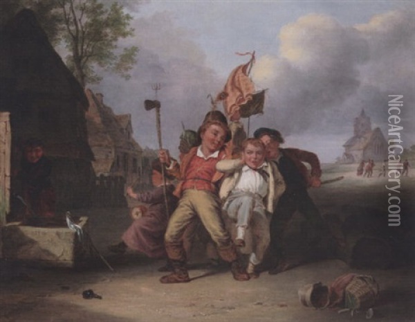 The Press Gang Oil Painting - William Mulready