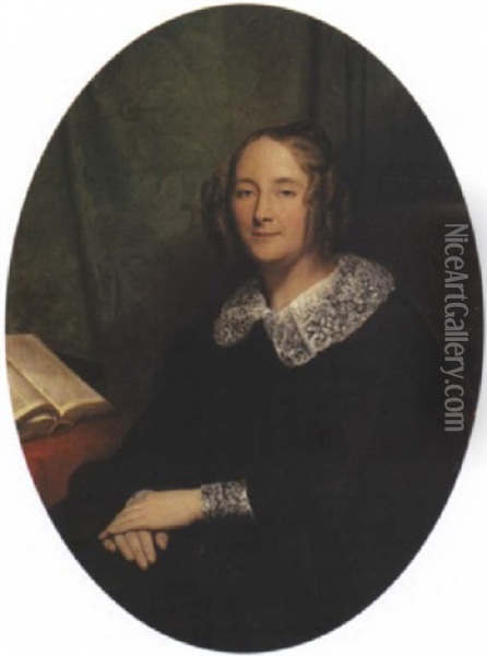 Portrait De La Comtesse Walther, Fille Ainee Du General Comte Walther Oil Painting - Ary Scheffer