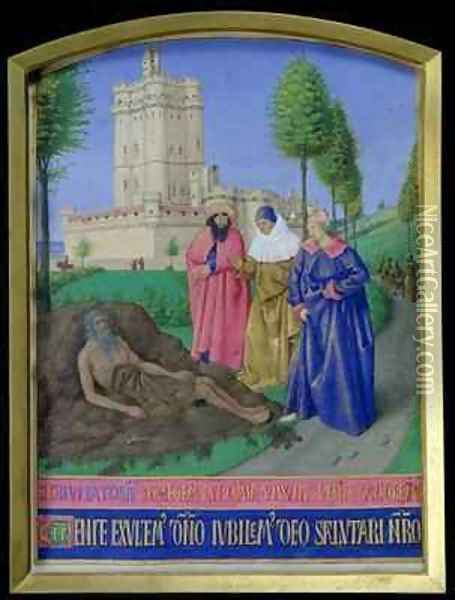 Job on the dung heap Oil Painting - Jean Fouquet