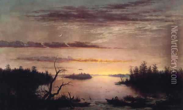 Dismal Swamp Oil Painting - Flavius J. Fisher