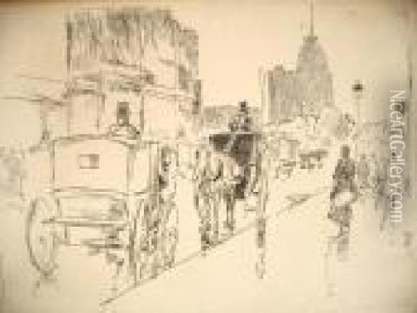 Union Square Oil Painting - Frederick Childe Hassam