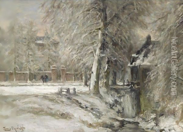 A Wintry Day In The Haagse Bos Oil Painting - Louis Apol