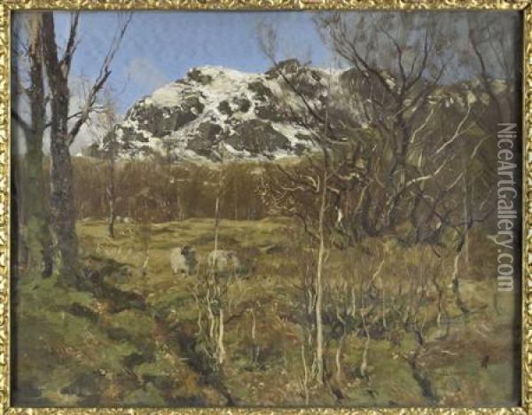 Snow In The Hills Oil Painting - George Houston