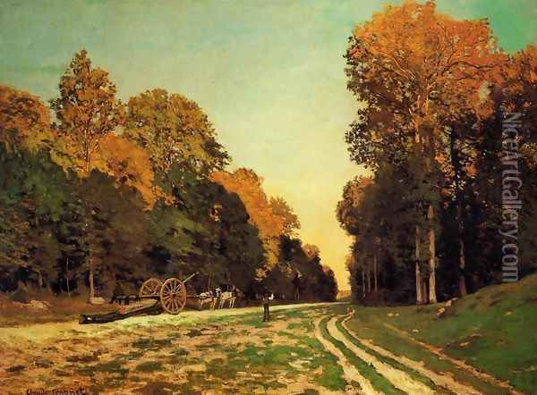 The Road From Chailly To Fontainebleau Oil Painting - Claude Oscar Monet