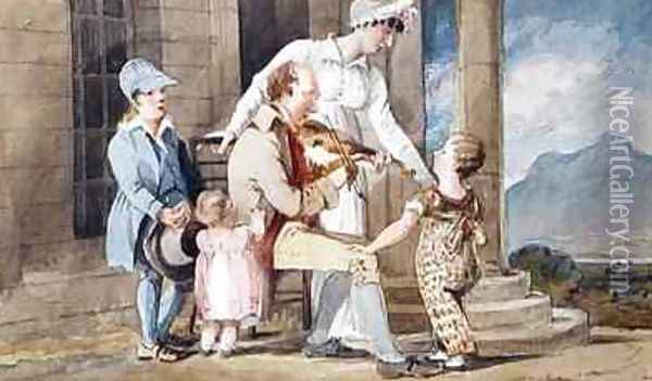 The Blind Fiddler Oil Painting - John Harden