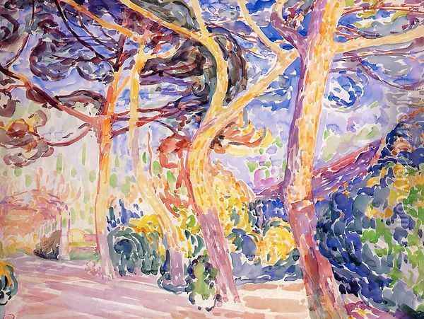 Under the Pines Oil Painting - Henri Edmond Cross