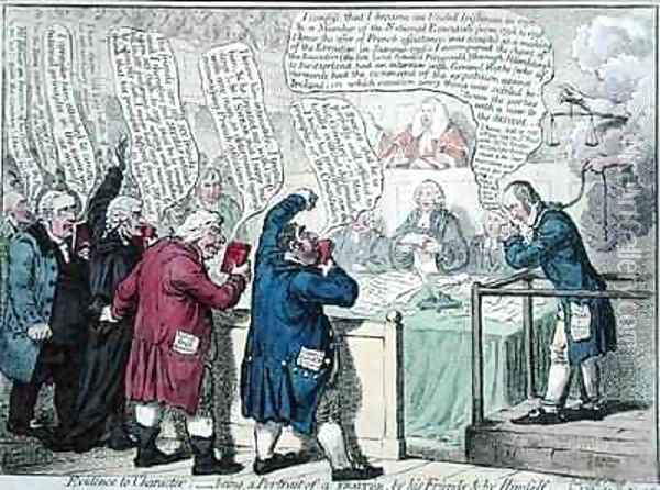 Evidence to Character being a Portrait of a Traitor Oil Painting - James Gillray