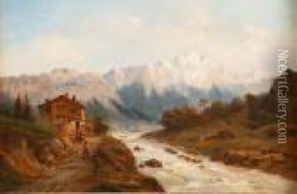 Mangat Mountain Oil Painting - Felice A. Rezia