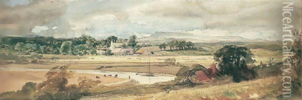 Alfriston, Sussex Oil Painting - Peter de Wint
