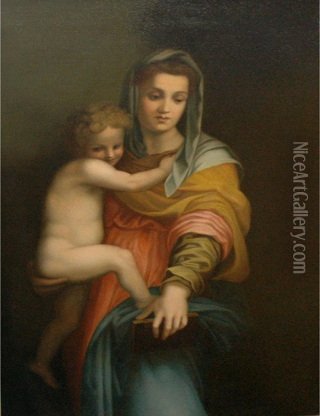 Madonna And Child Oil Painting - Andrea Del Sarto