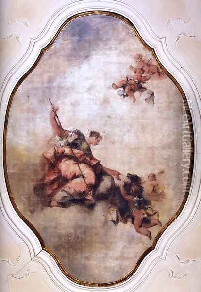 Triumph of Diana Oil Painting - Giovanni Antonio Guardi