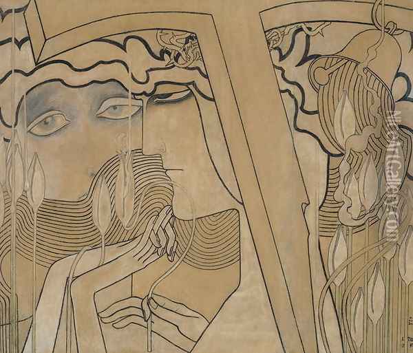 The desire and the satisfaction, 1893 Oil Painting - Jan Toorop