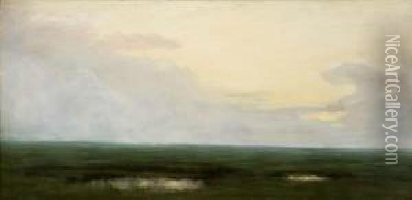 Dawn On The Marsh Oil Painting - Giuseppe Cadenasso