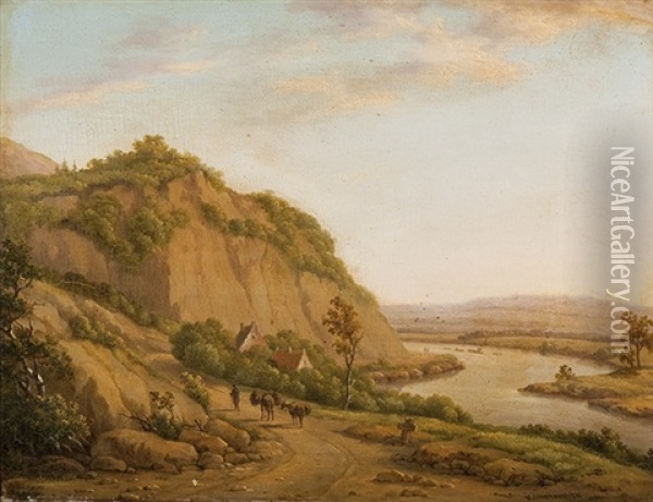 The River Meuse Oil Painting - Jacob van Kouwenhoven