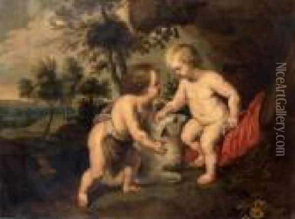 L'enfant Jesus Et Saint Jean-baptiste Oil Painting - Peter Paul Rubens