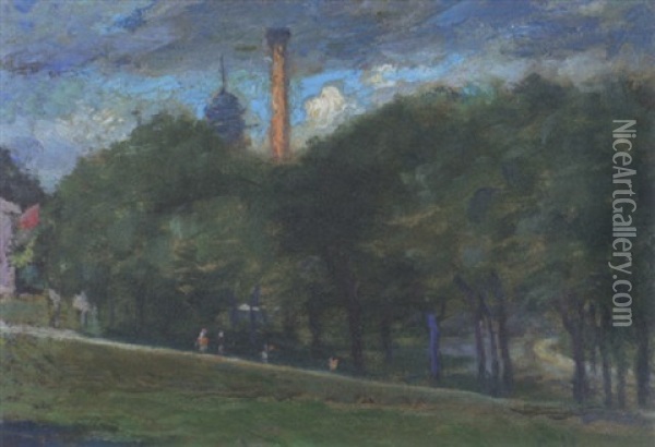 In The Campus, Mcgill, Montreal Oil Painting - Robert Harris