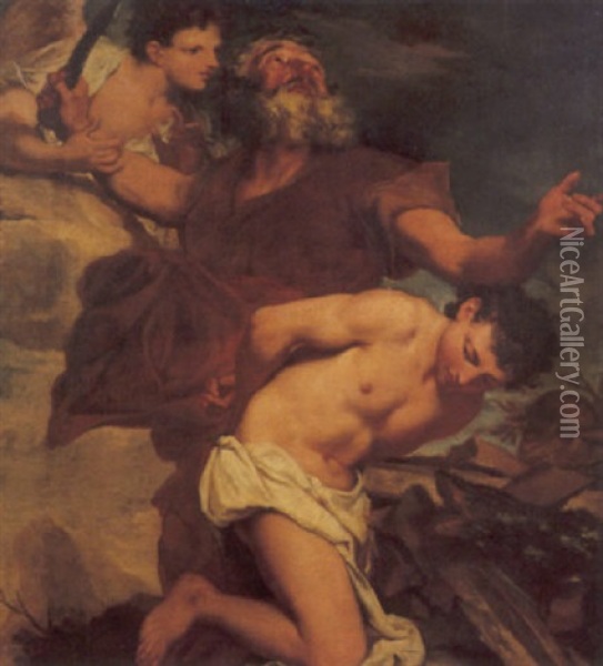 Il Sacrificio Di Isacco Oil Painting - Antonio Balestra