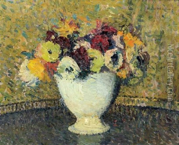 Bouquet De Fleurs Oil Painting - Henri Martin