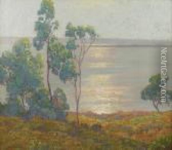 Morning Sun, San Diego Bay (from Point Loma) Oil Painting - Maurice Braun