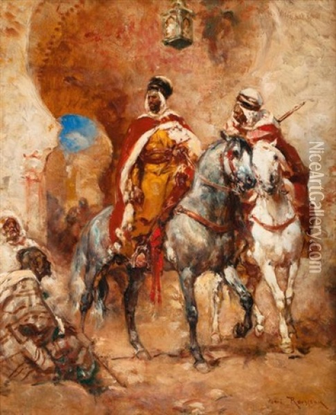 Cavalier Devant La Citadelle Oil Painting - Henri Emilien Rousseau