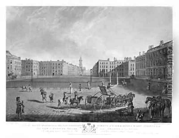 Hanover Square from a set of four views of London squares Oil Painting - Edward Dayes