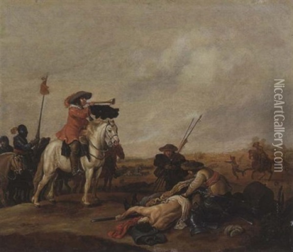 Nach Dem Gefecht Oil Painting - Jan de Martszen the Younger