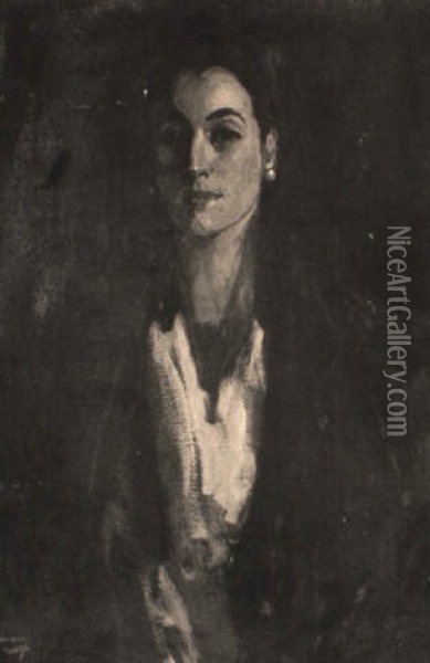 Portrait Of Maria Carmi Oil Painting - John Lavery